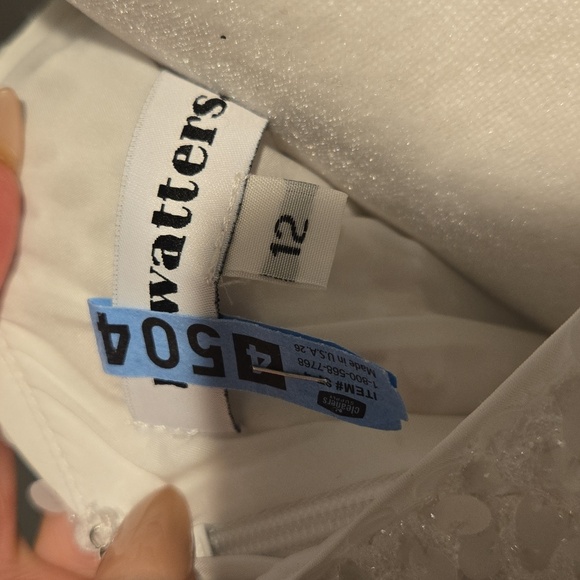 BY Watters White Textured/Sequins Romper - Picture 8 of 11